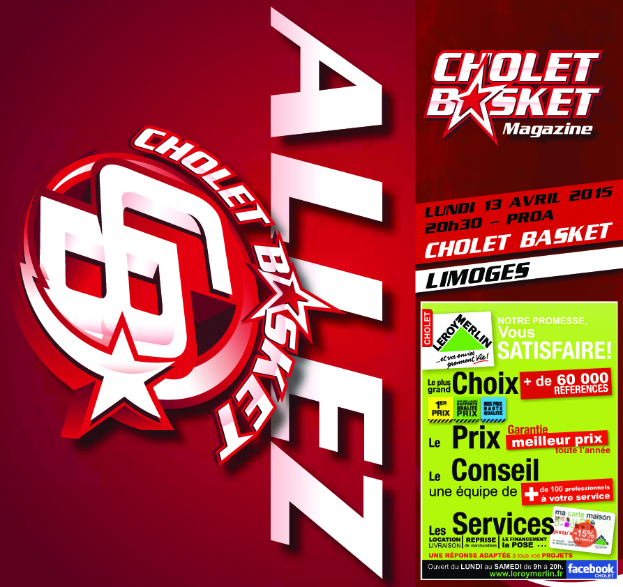 Programme de match CB/Limoges du 130415 Cholet Basket