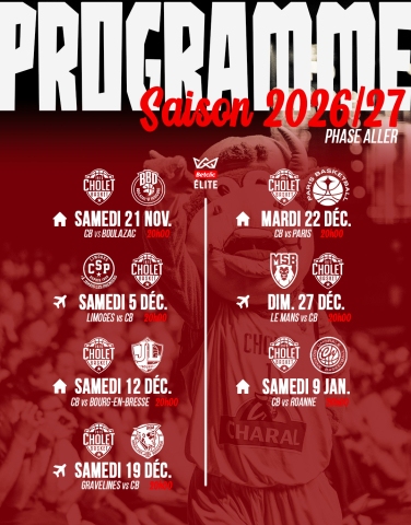 Calendrier Betclic Elite 2026-27