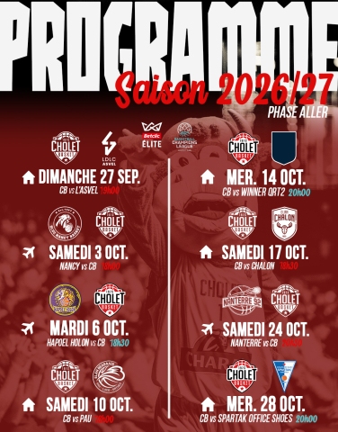 Calendiers des matchs 2026-27