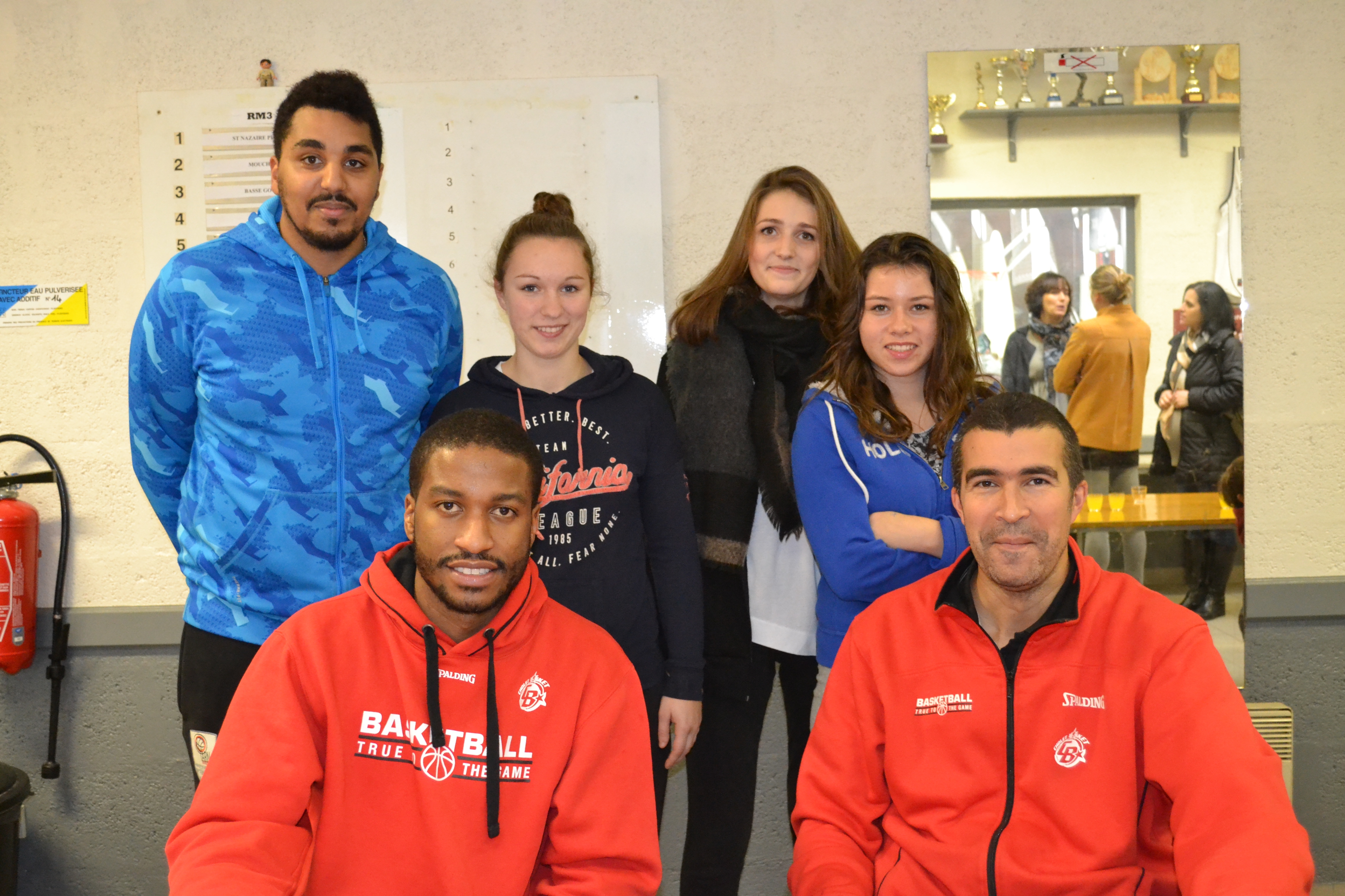 Anthony GOODS et Jérôme NAVIER à l'entraînement spécial Kinder de Trémentines le 18/12/15.