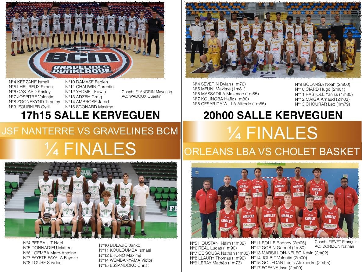 VICTOIRE DES U17 DE L'ACADEMIE GAUTIER CB 59-58 EN 1/2 FINALE DE COUPE DE FRANCE CONTRE LE BCM GRAVELINES 