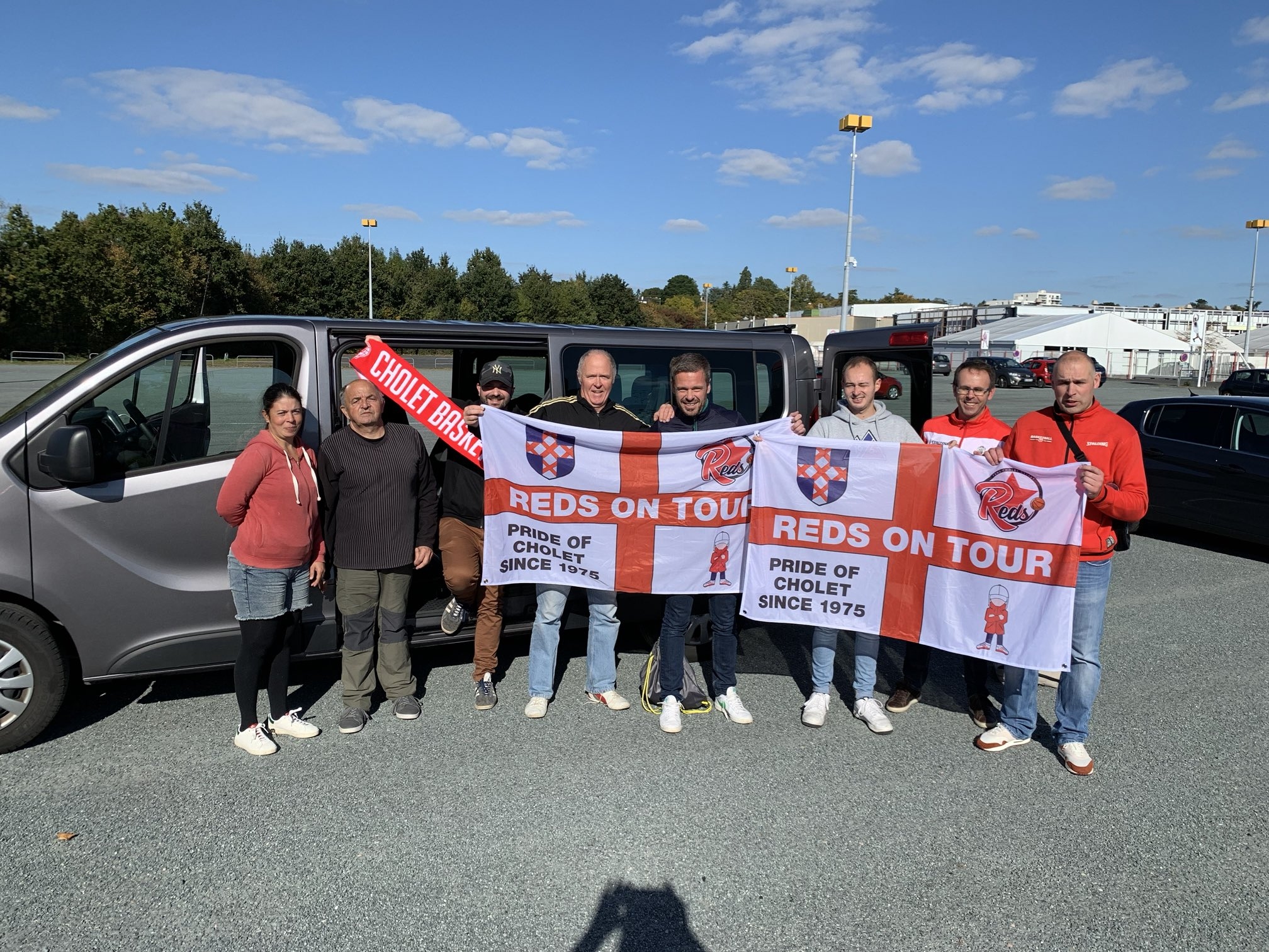 Les Reds au départ de la Meilleraie pour venir soutenir CB à Beaublanc