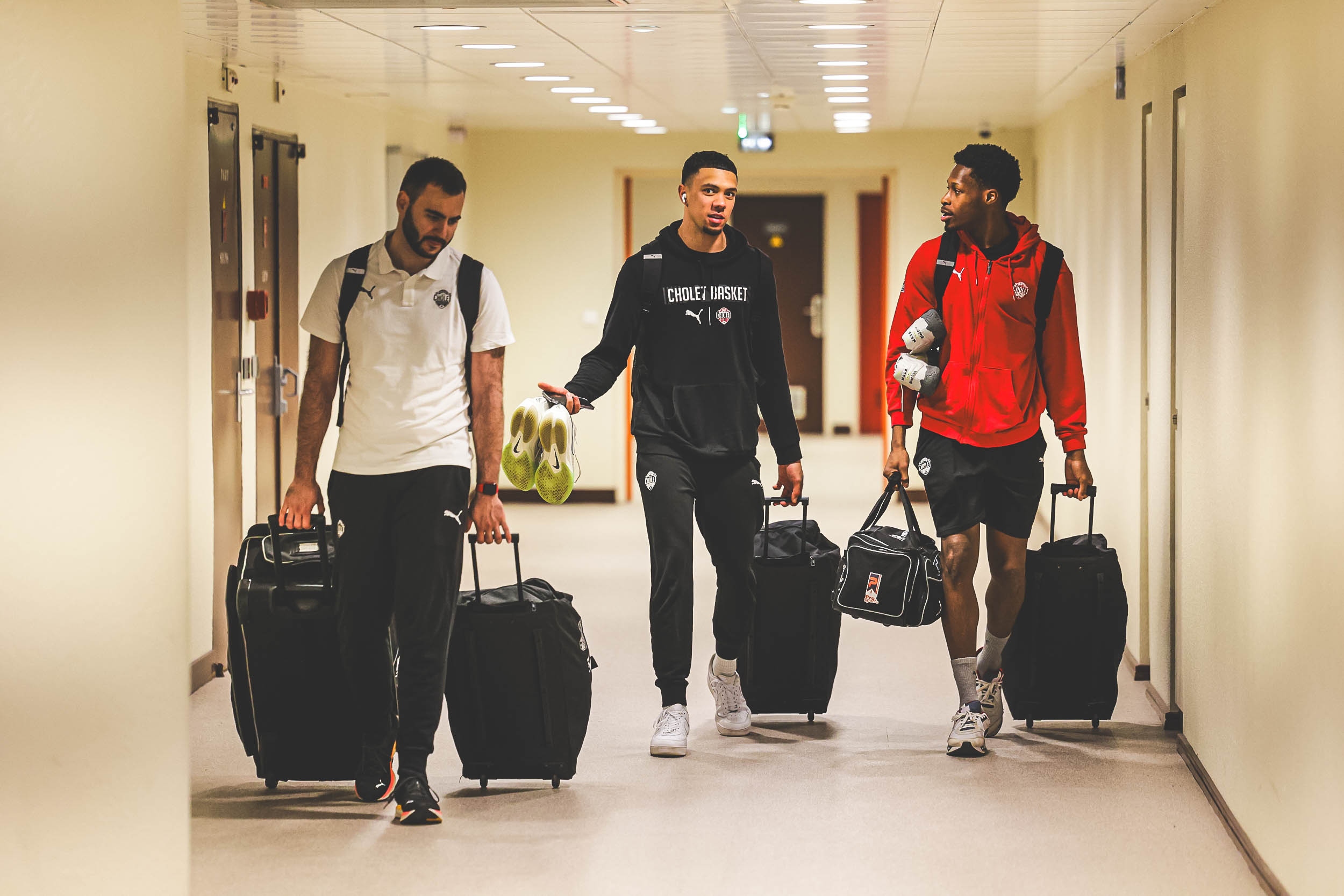 Joris Martin, Samuta Avea et Gérald Ayayi ©AS Monaco Basket